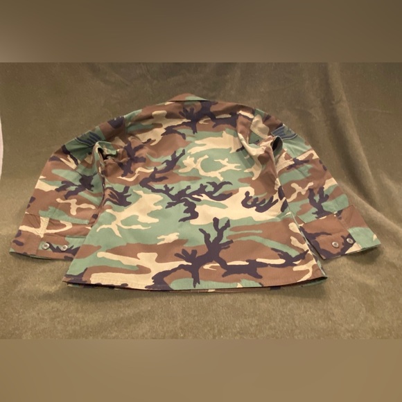 1999 Used US Air Force Woodland Camouflage Coat-Shirt Men’s Large Regular - Picture 2 of 5
